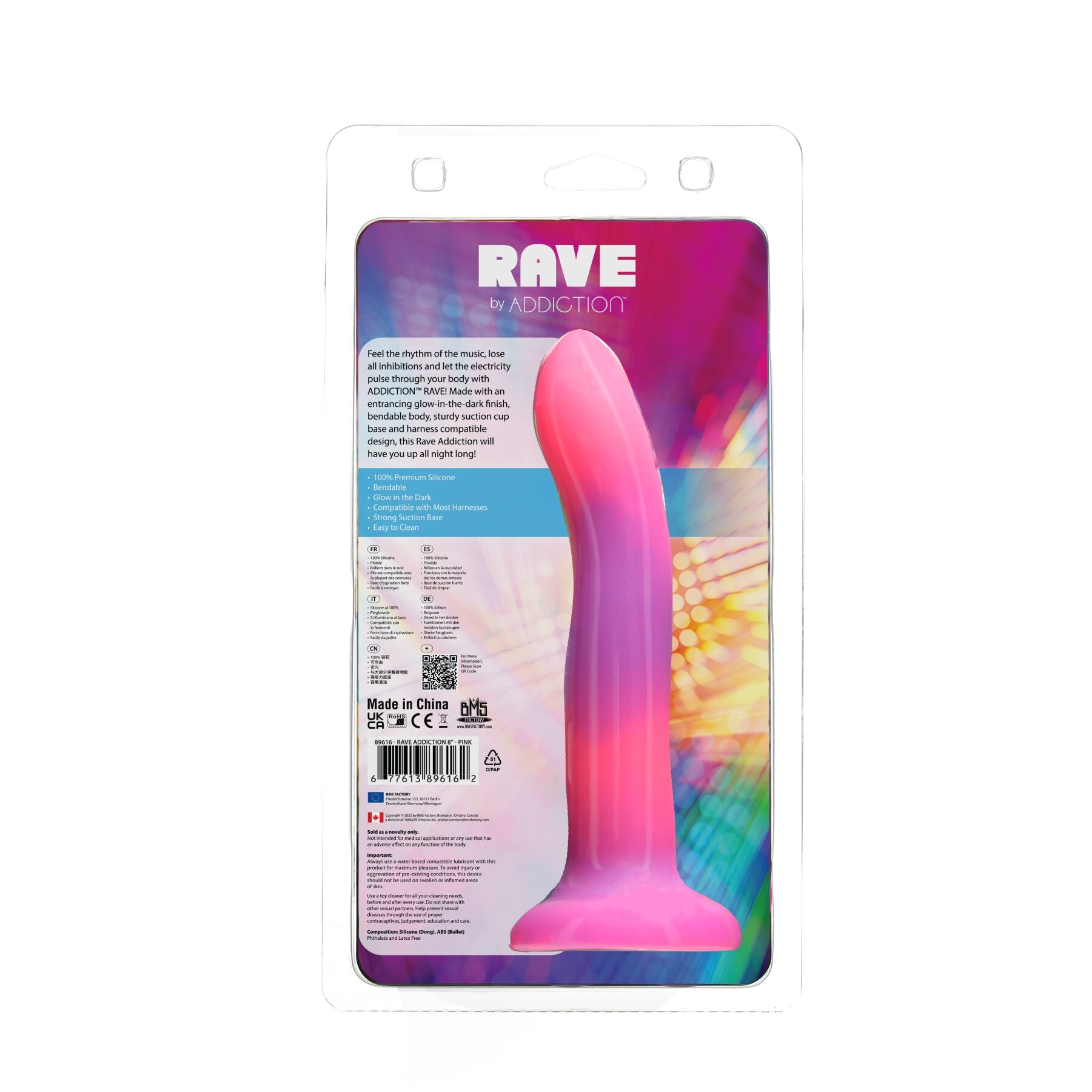 Thumb image for product index 18: Фалоімітатор, що світиться в темряві, ADDICTION Rave, Glow in the Dark Dildo