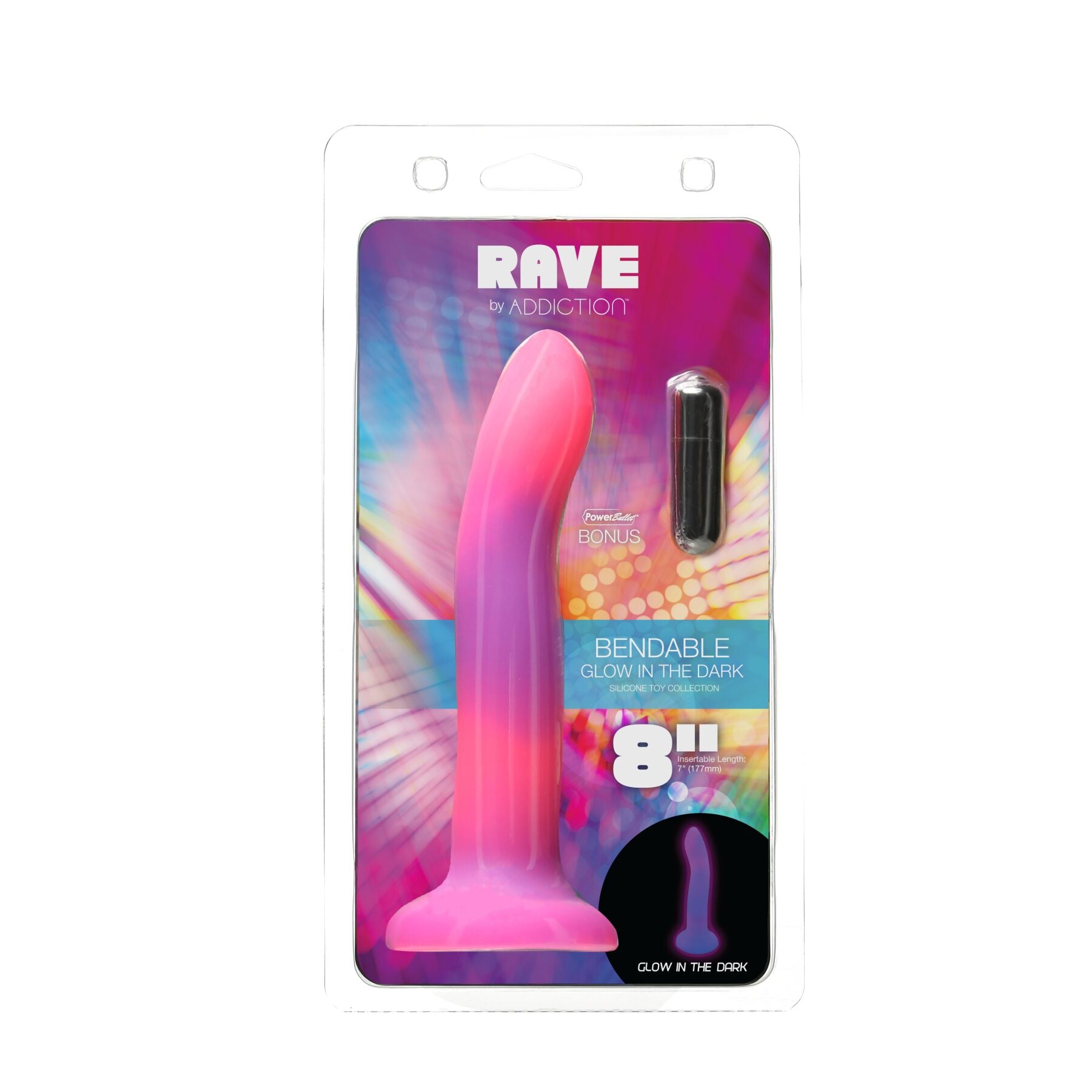 Thumb image for product index 17: Фалоімітатор, що світиться в темряві, ADDICTION Rave, Glow in the Dark Dildo