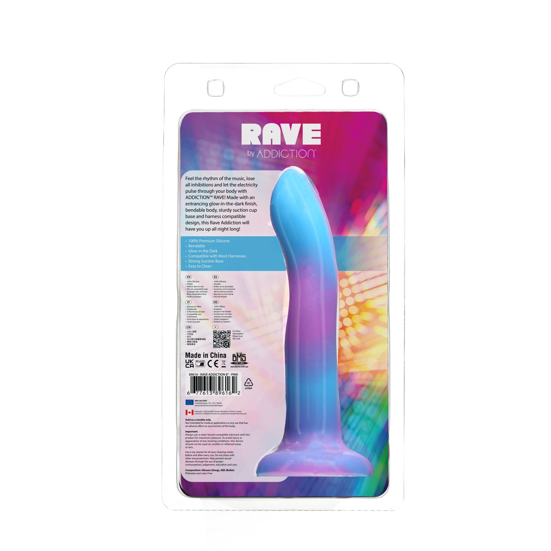 Thumb image for product index 27: Фалоімітатор, що світиться в темряві, ADDICTION Rave, Glow in the Dark Dildo