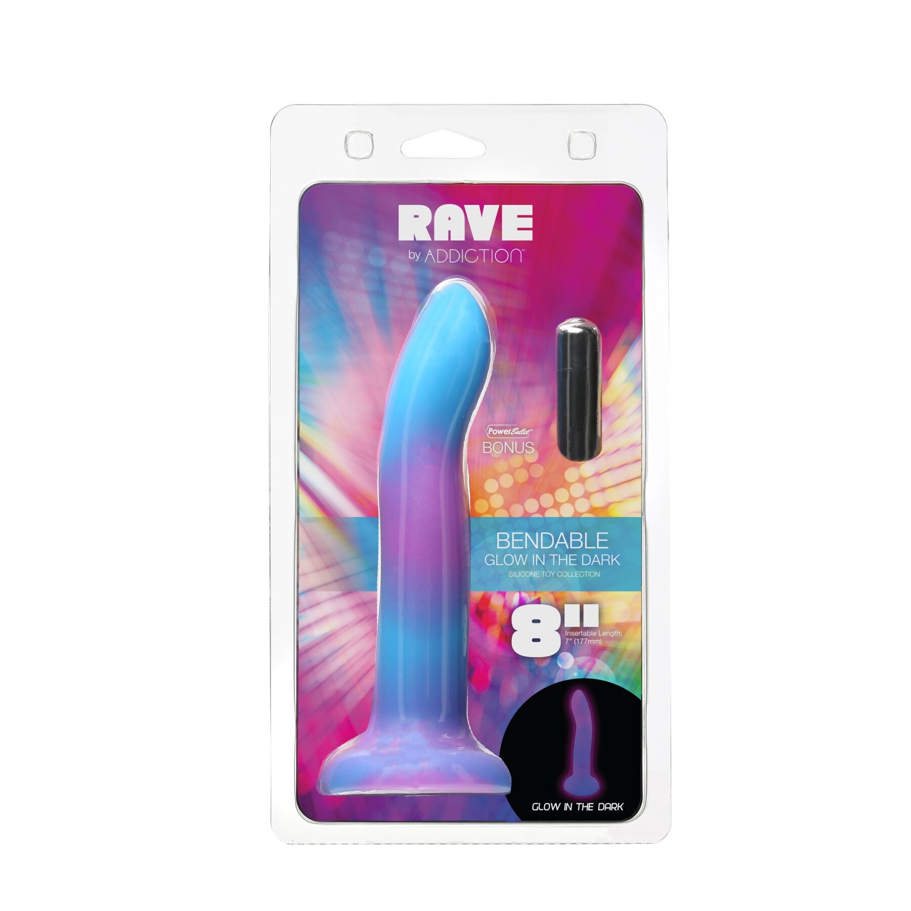 Thumb image for product index 26: Фалоімітатор, що світиться в темряві, ADDICTION Rave, Glow in the Dark Dildo