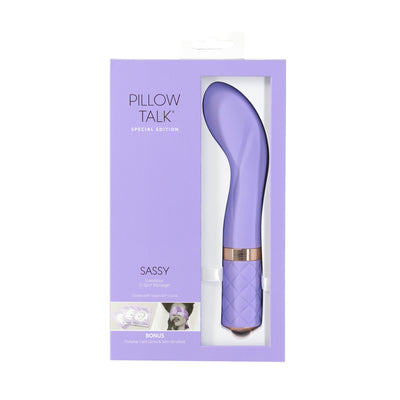 Main image for product index 9: Розкішний вібратор Pillow Talk Sassy Special Edition, Сваровскі, пов’язка на очі+гра