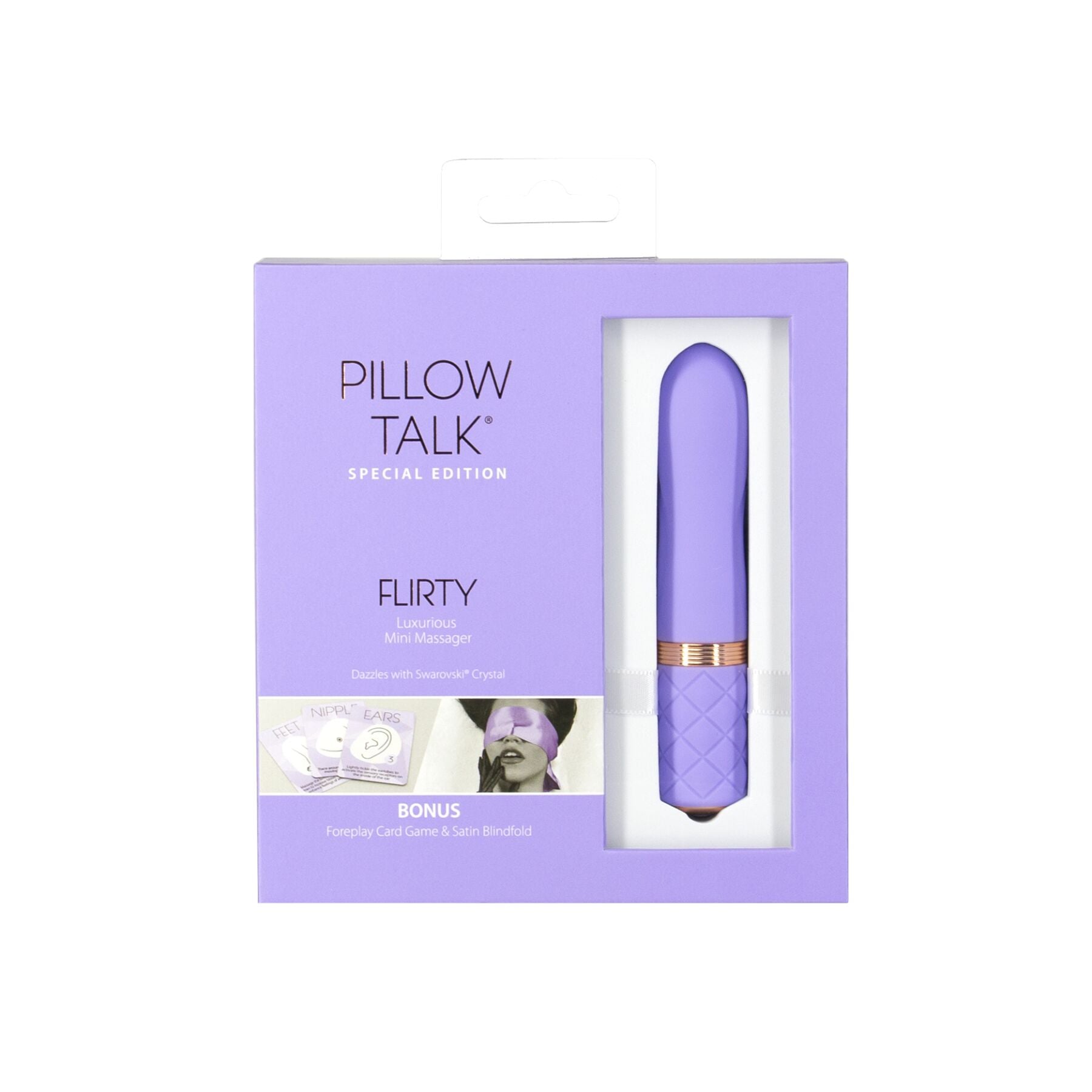 Thumb image for product index 8: Розкішний вібратор Pillow Talk Flirty Special Edition, Сваровскі, пов’язка на очі+гра