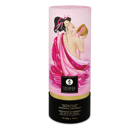 Пінлива сіль для ванни Shunga Dead Sea salt Oriental Crystals — Rose Petal