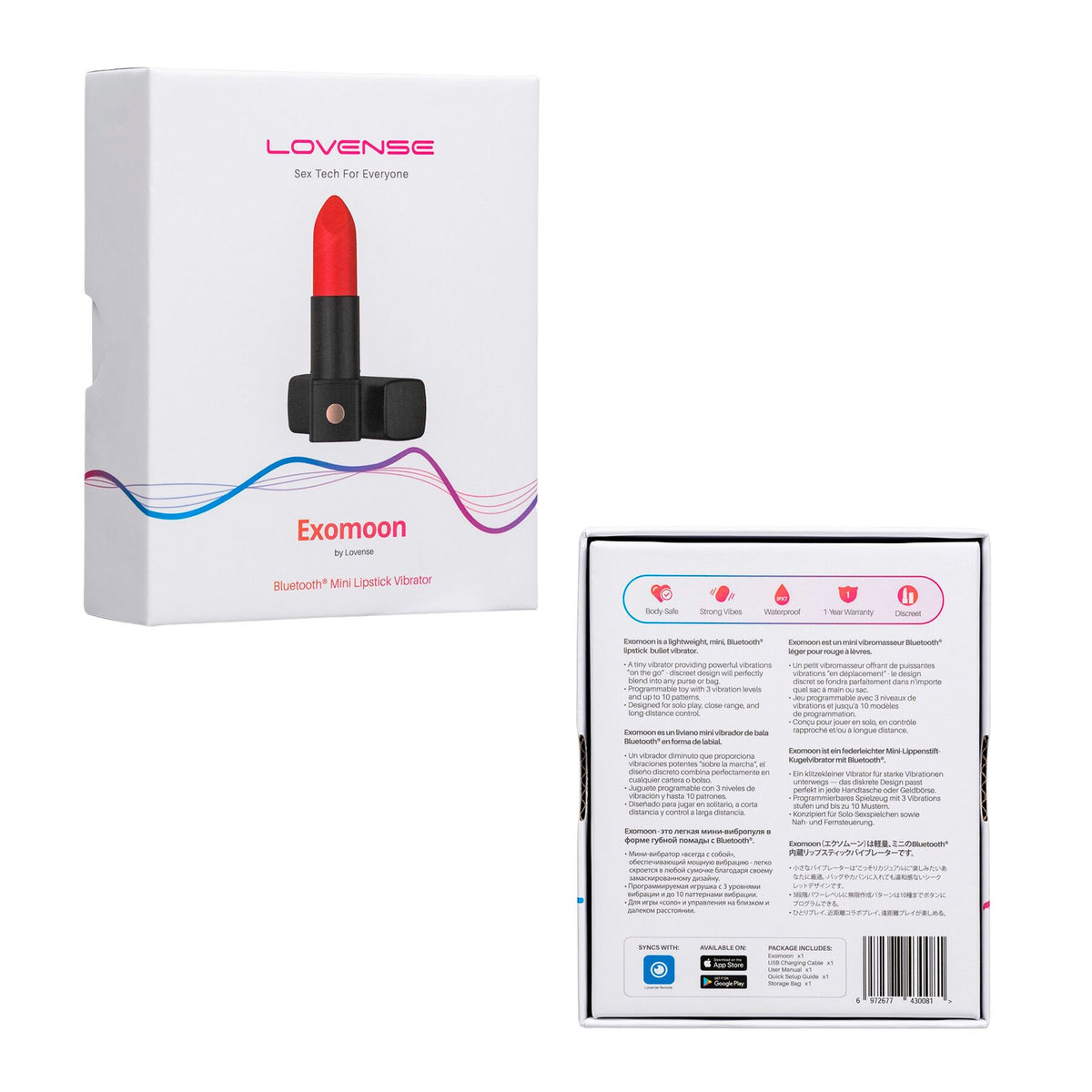 Вибратор-помада Lovense Exomoon, работает через приложение - превью 10