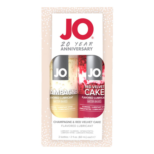 Набір смакових змазок JO Champagne & Red Velvet Cake, Limited Edition