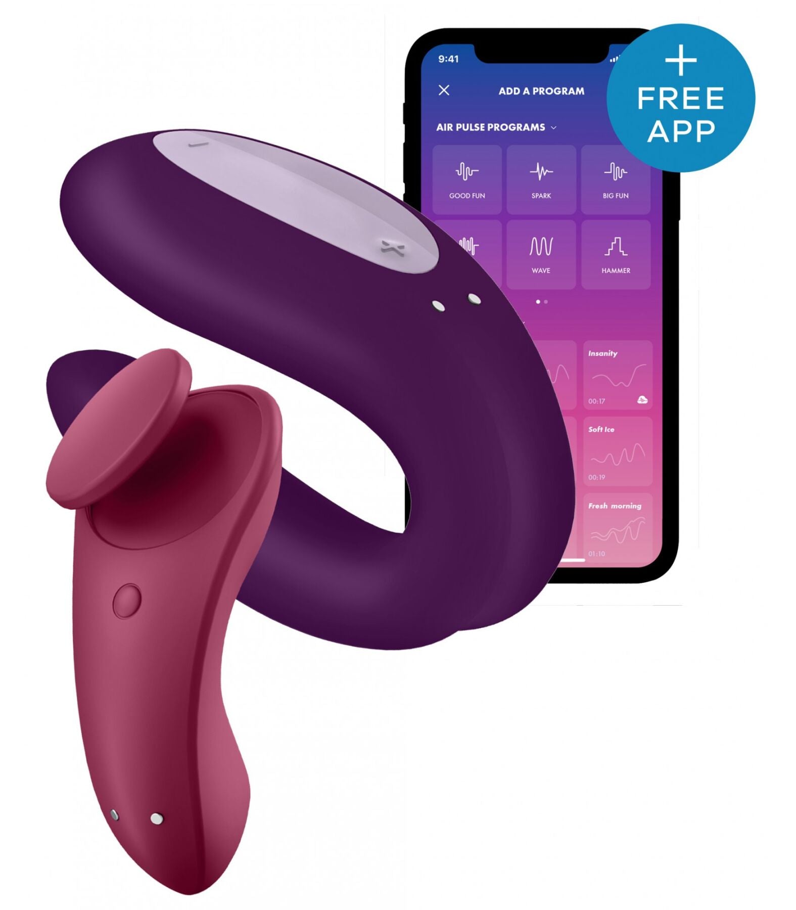 Thumb image for product index 2: Набір Satisfyer Partner Box 1 (вібратор для пар Double Joy + вібратор у трусики Sexy Secret) (м'ята упаковка!!!)