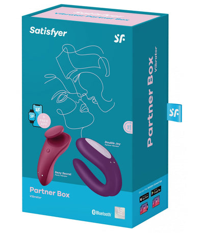 Main image for product index 8: Набір Satisfyer Partner Box 1 (вібратор для пар Double Joy + вібратор у трусики Sexy Secret) (м'ята упаковка!!!)