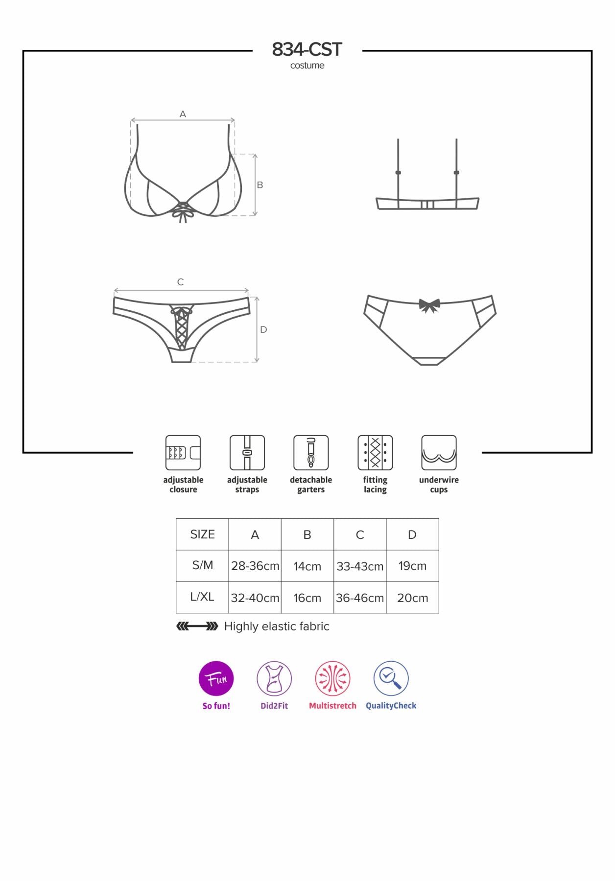 Thumb image for product index 7: Эротический костюм медсестры Obsessive 834-CST-6