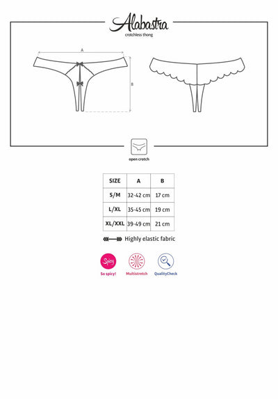 Main image for product index 7: Кружевные трусики с доступом Obsessive Alabastra 