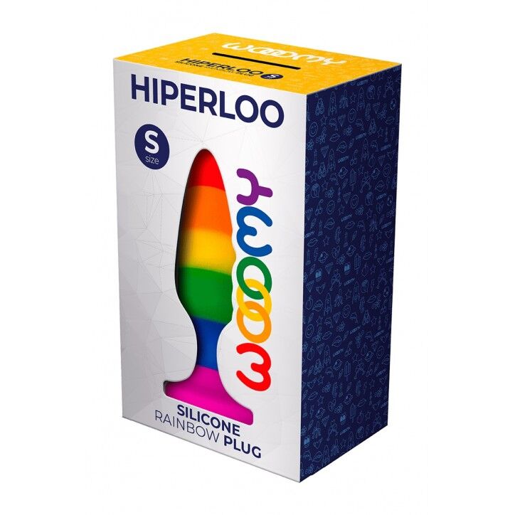 Thumb image for product index 3: Силиконовая анальная пробка Wooomy Hiperloo Silicone Rainbow Plug