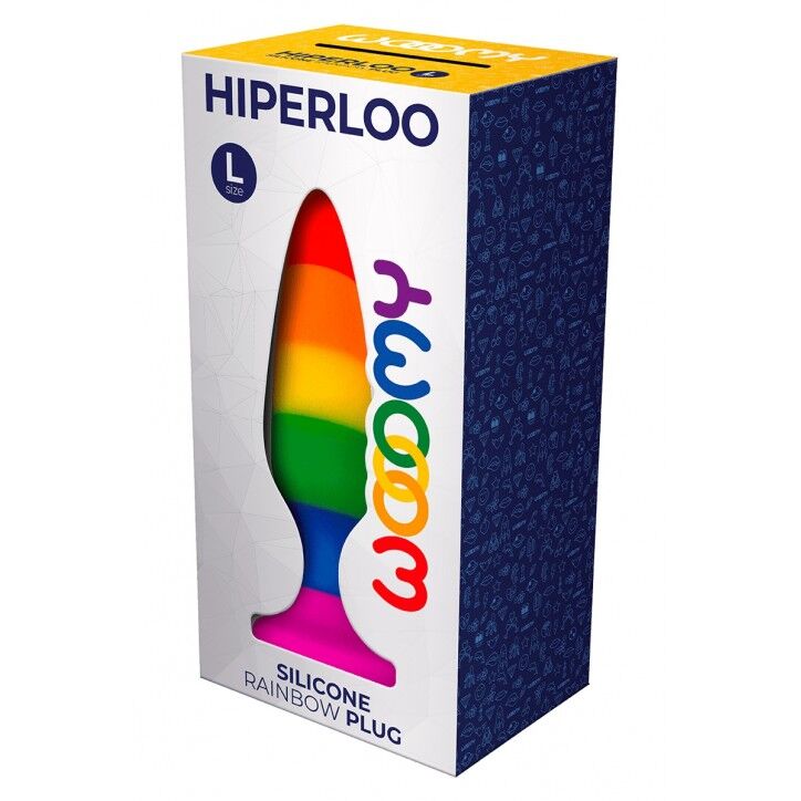 Thumb image for product index 13: Силиконовая анальная пробка Wooomy Hiperloo Silicone Rainbow Plug