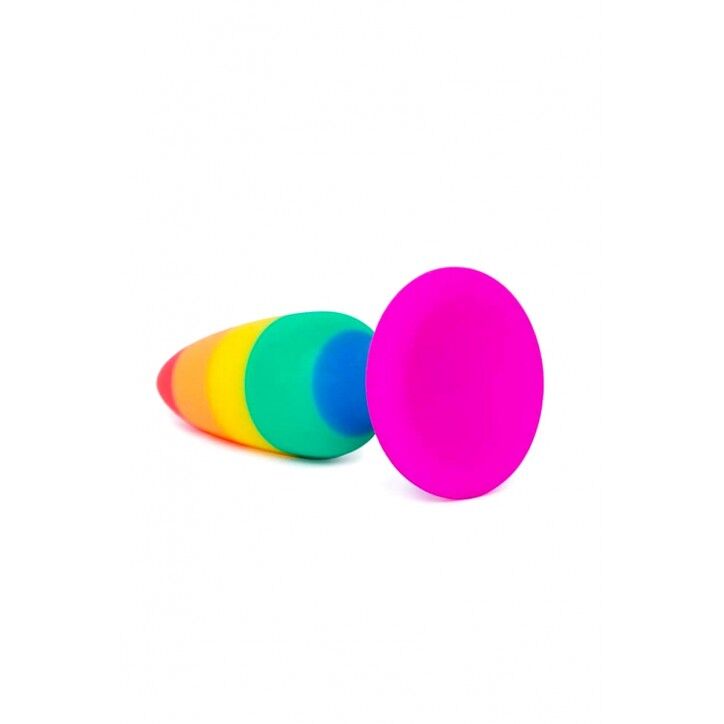 Thumb image for product index 12: Силиконовая анальная пробка Wooomy Hiperloo Silicone Rainbow Plug