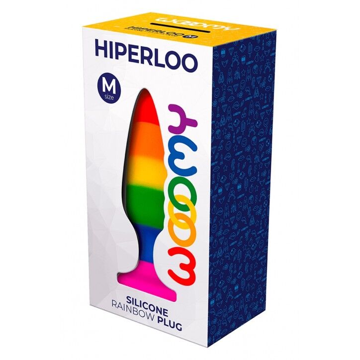 Thumb image for product index 8: Силиконовая анальная пробка Wooomy Hiperloo Silicone Rainbow Plug