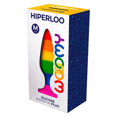 Main image for product index 8: Силиконовая анальная пробка Wooomy Hiperloo Silicone Rainbow Plug