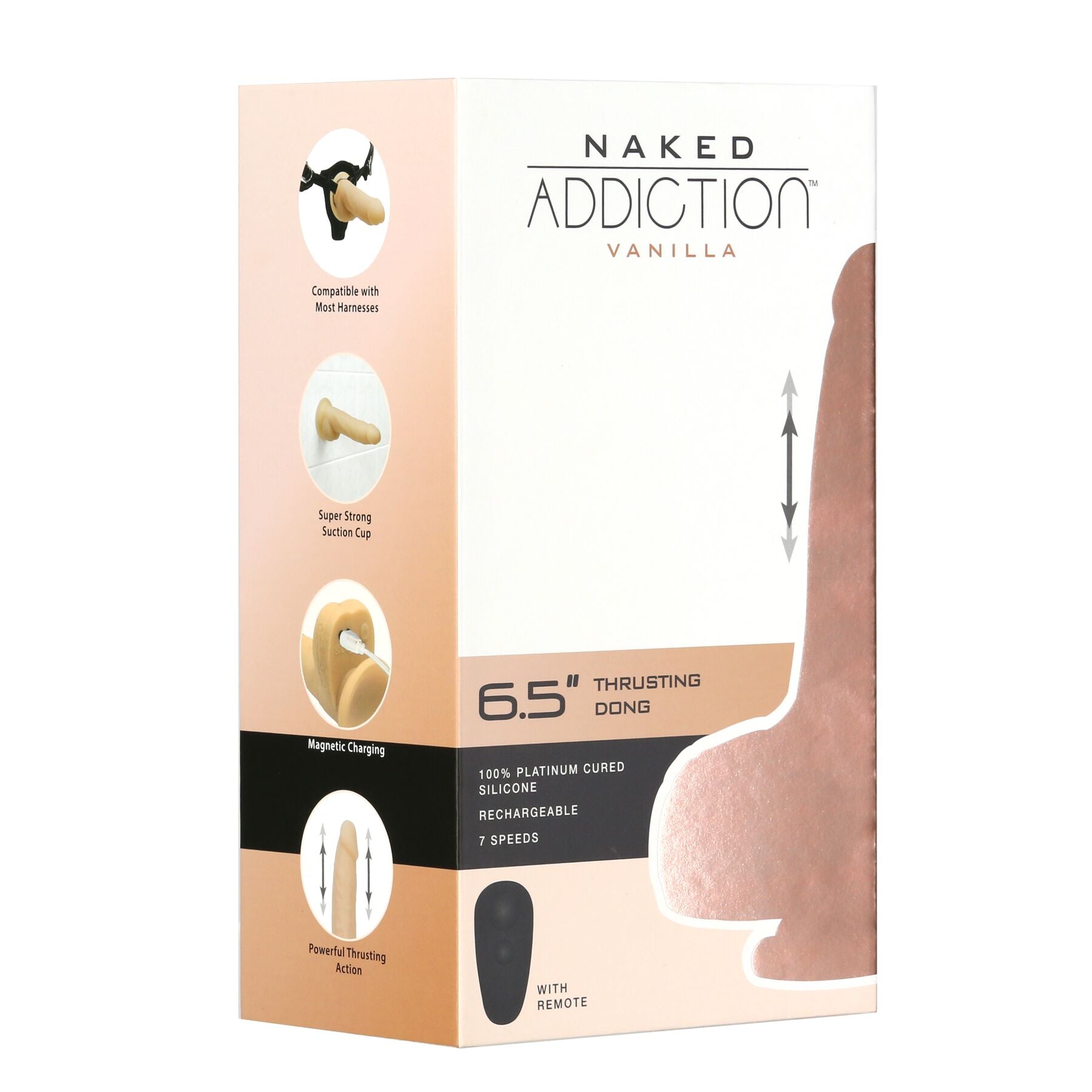 Thumb image for product index 8: Фаллоимитатор-пульсатор Naked Addiction Thrusting Dong With Remote, движения вперед-назад