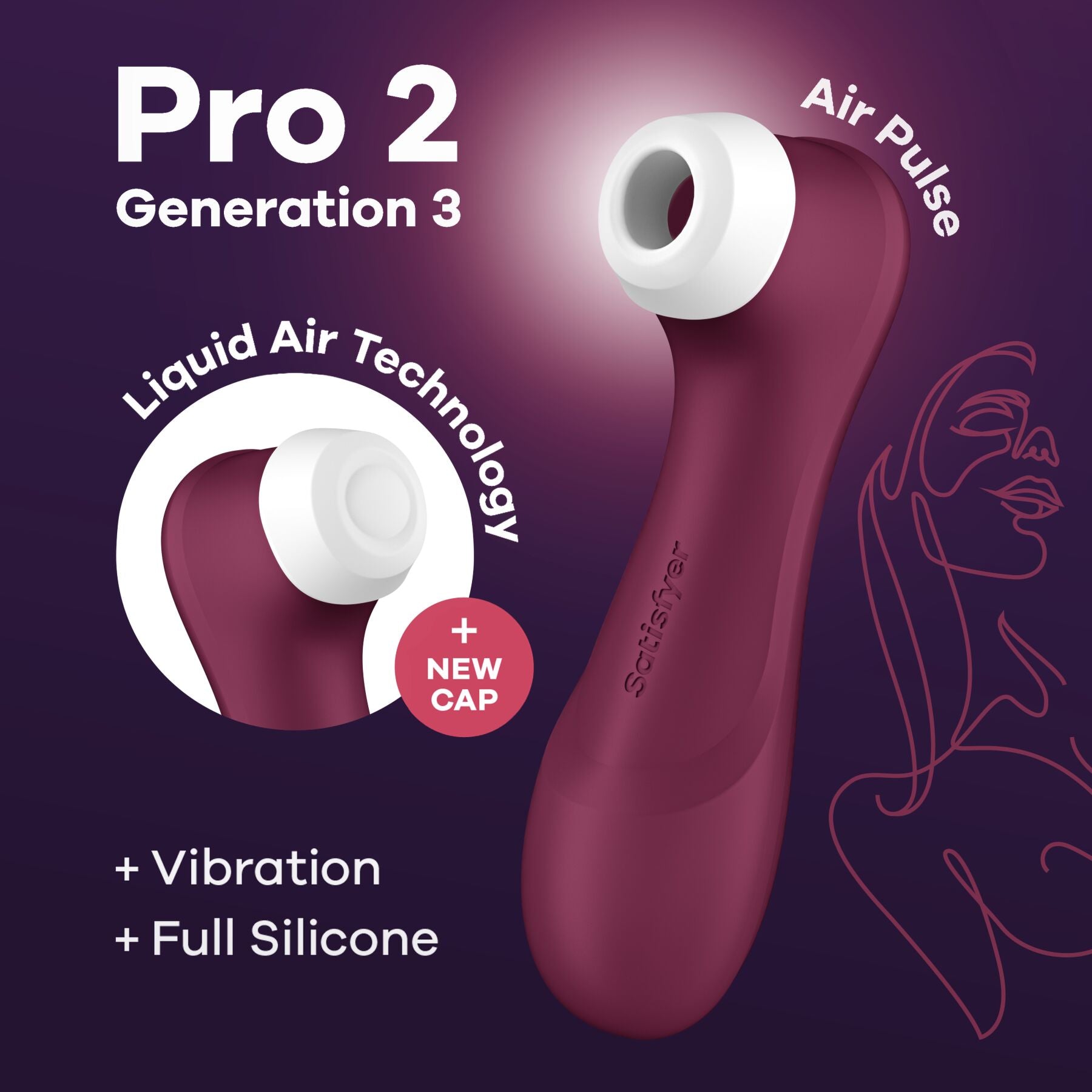 Thumb image for product index 2: Вакуумний кліторальний стимулятор Satisfyer Pro 2 Generation 3 with Liquid Air