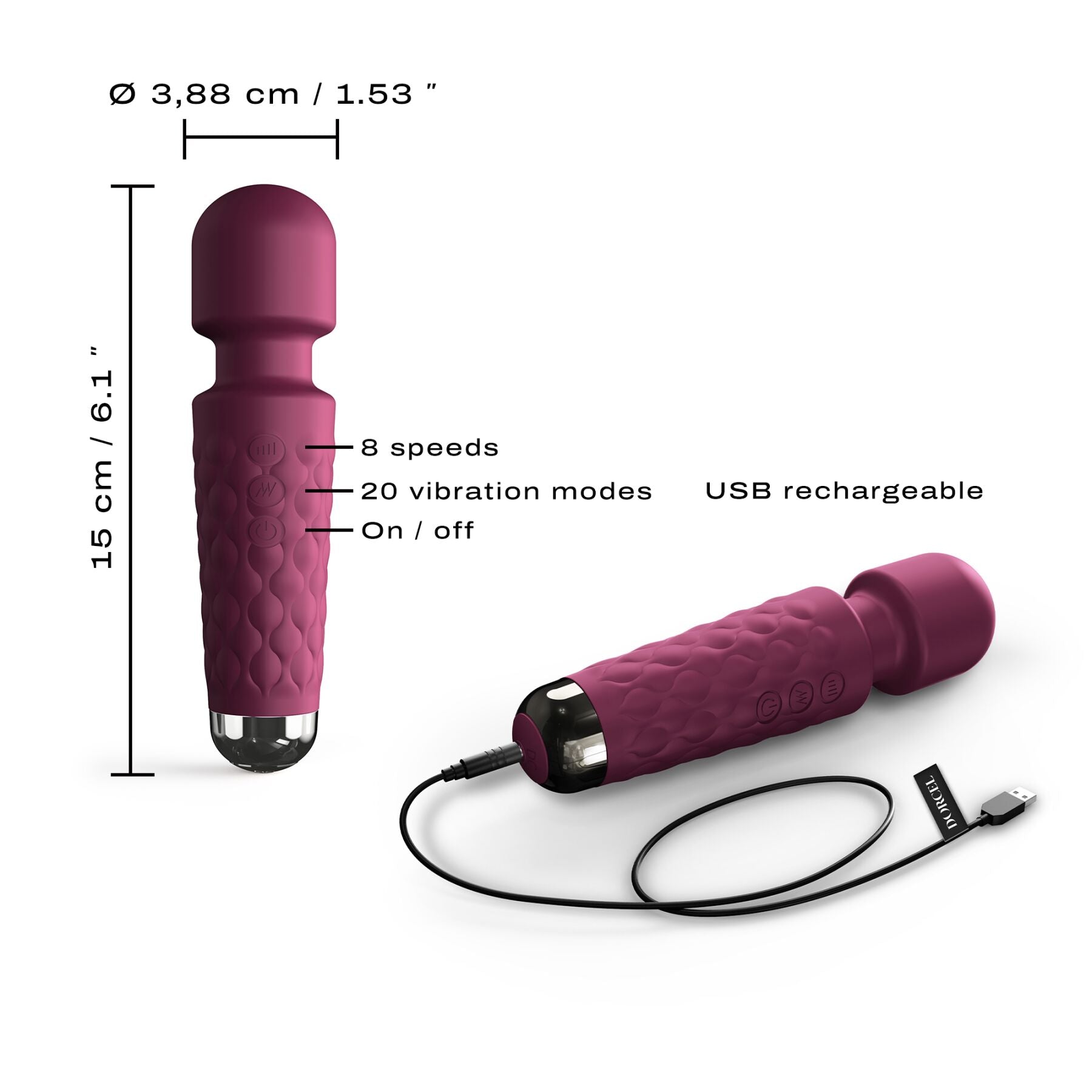 Thumb image for product index 2: Мінівібромасажер Dorcel Wand Mini Wanderful