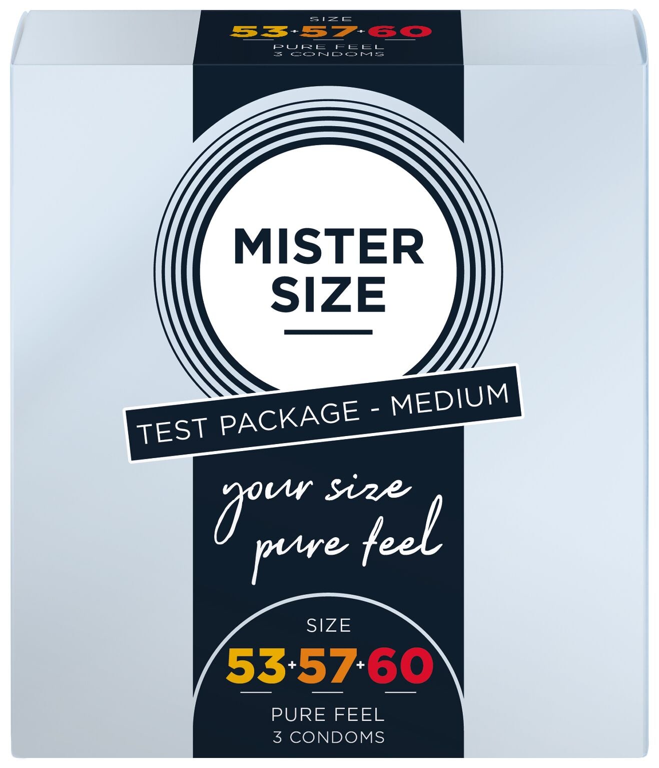 Thumb image for product index 3: Набір презервативів Mister Size - pure feel - 53–57–60