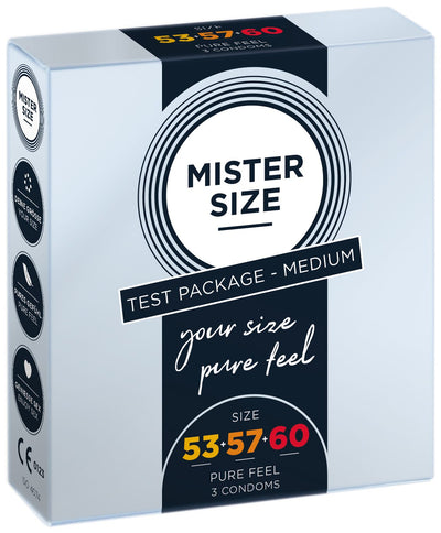 Main image for product index 1: Набір презервативів Mister Size - pure feel - 53–57–60