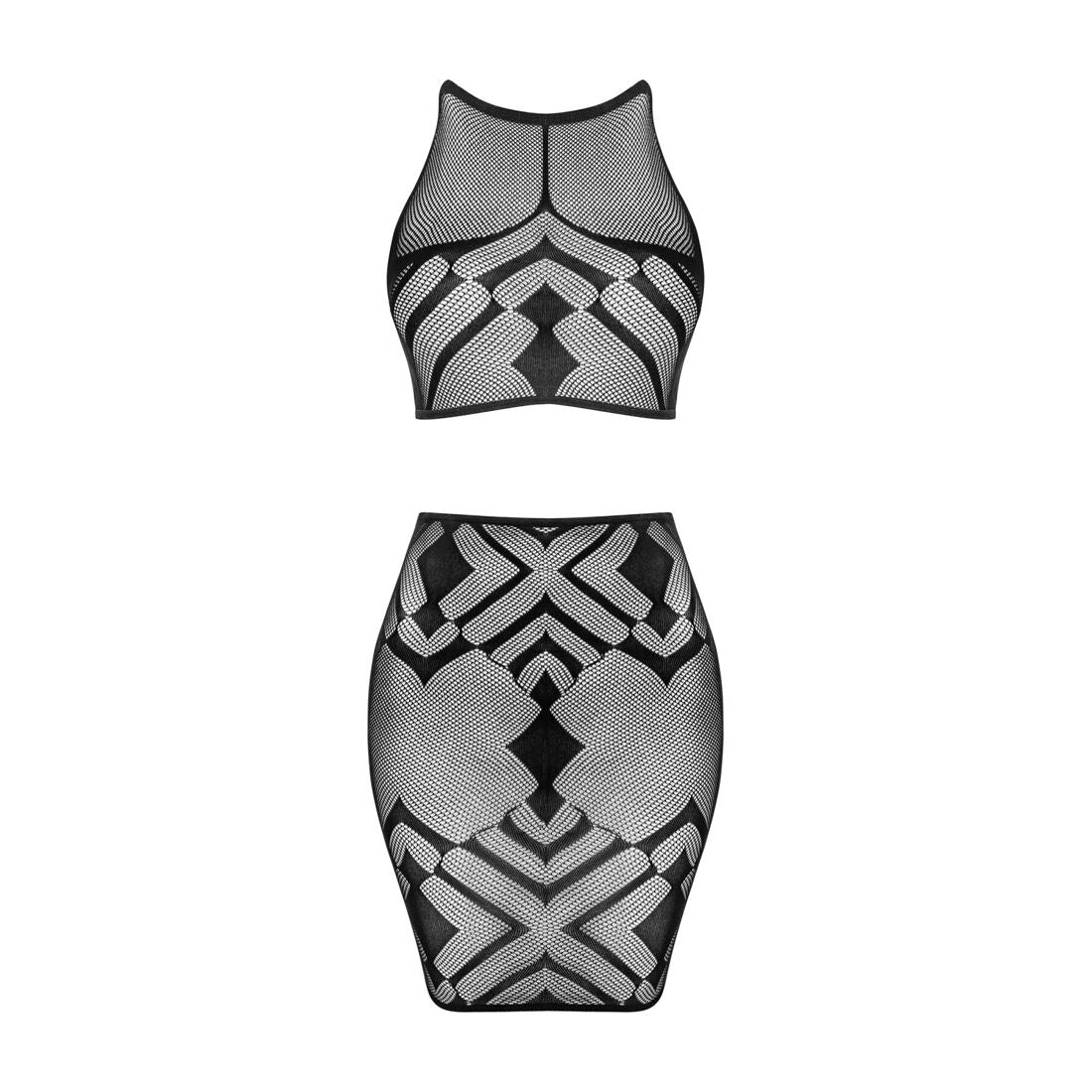 Thumb image for product index 3: Еротичний напівпрозорий комплект Obsessive K101 top & skirt