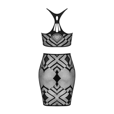 Main image for product index 4: Еротичний напівпрозорий комплект Obsessive K101 top & skirt