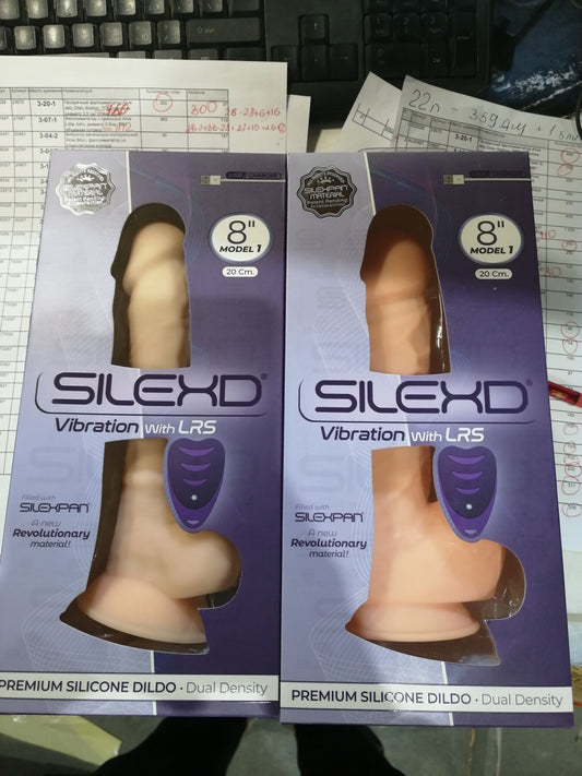 Фалоімітатор з вібрацією SilexD Norman Vibro Flesh (Model 1) + LRS (упаковка від 8" моделі!!!)_