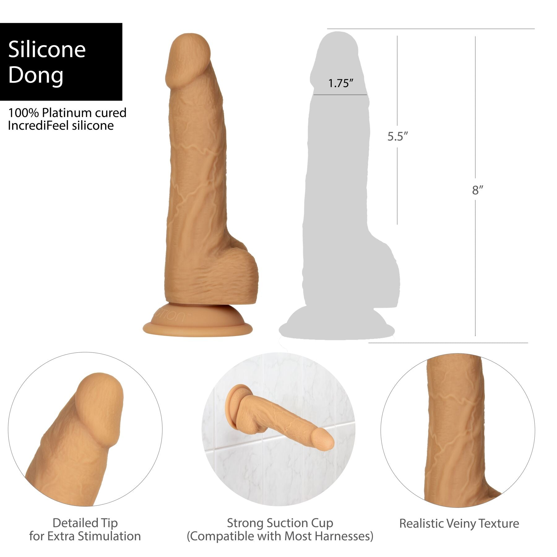 Thumb image for product index 7: Фалоімітатор ADDICTION Dual Density Silicone Dildo + віброкуля в подарунок