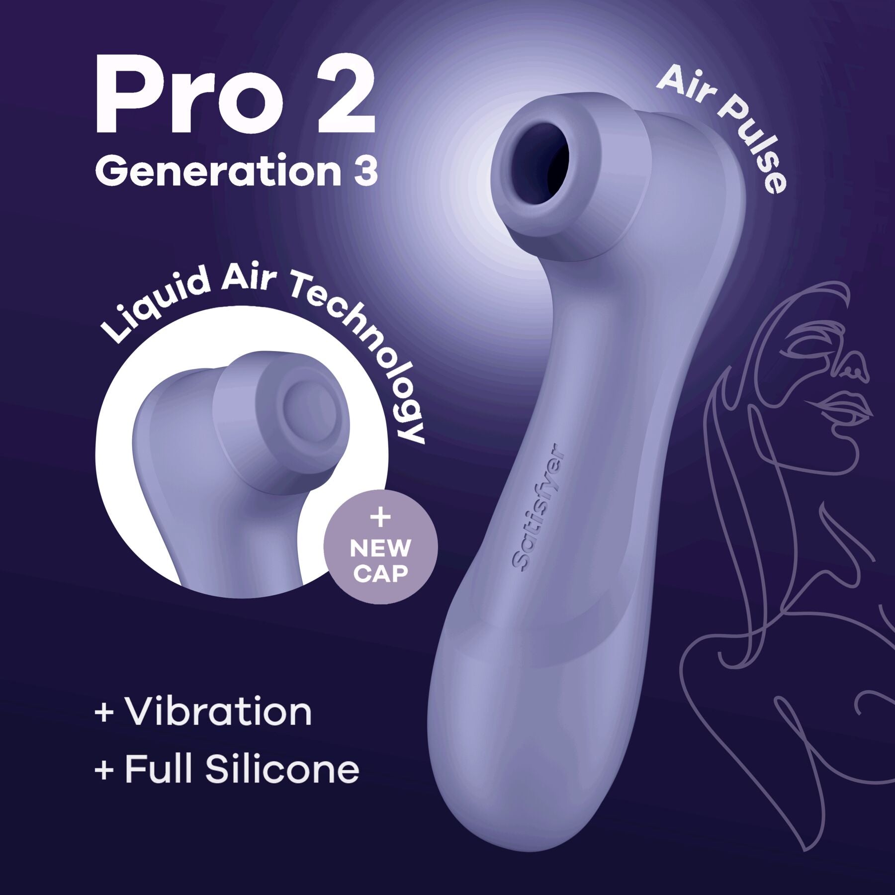 Thumb image for product index 13: Вакуумний кліторальний стимулятор Satisfyer Pro 2 Generation 3 with Liquid Air