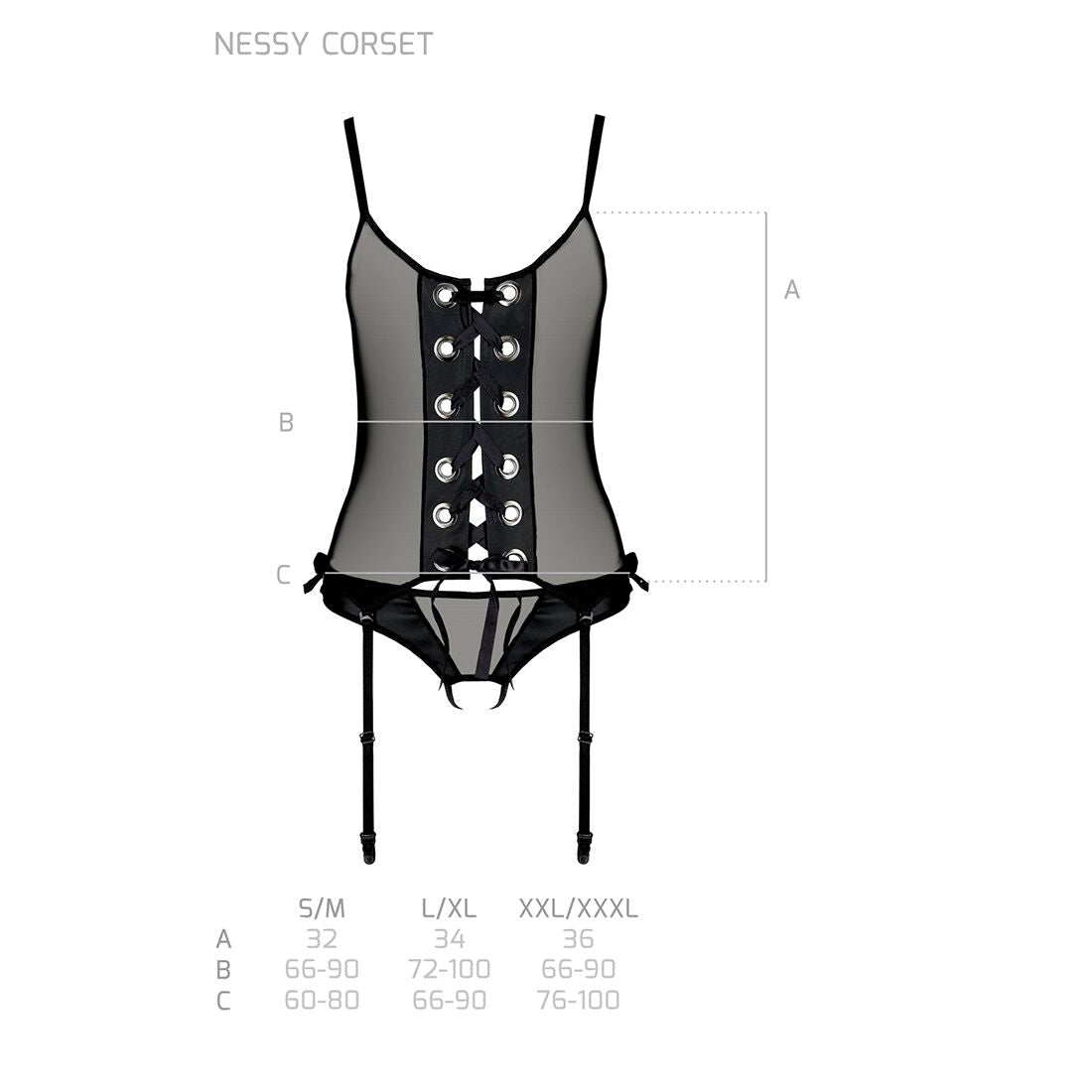 Thumb image for product index 10: Корсет зі шнурівкою Passion NESSY CORSET