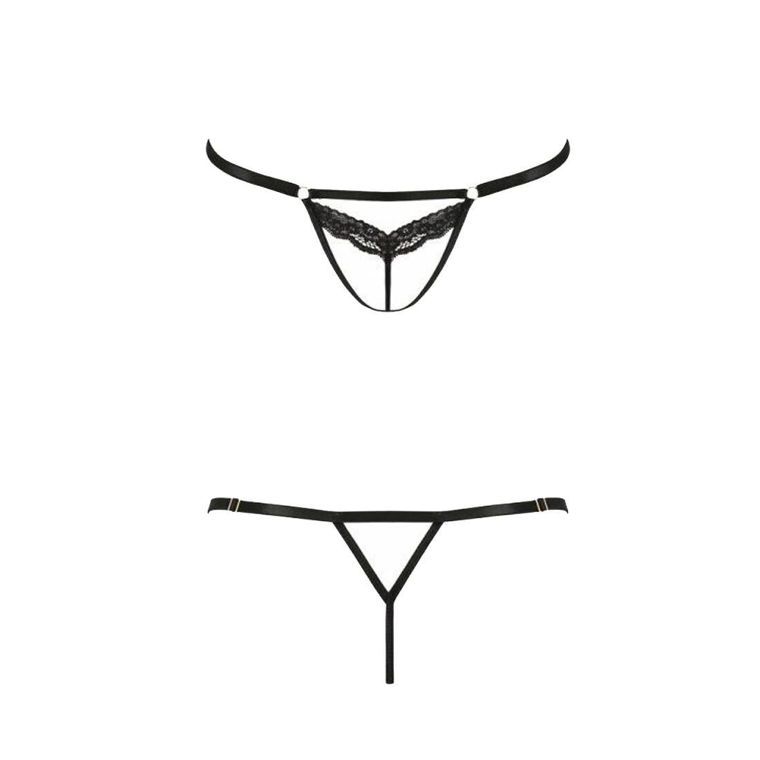 Thumb image for product index 13: Откровенные трусики-стрепы с кружевом Passion Exclusive SOLON THONG 