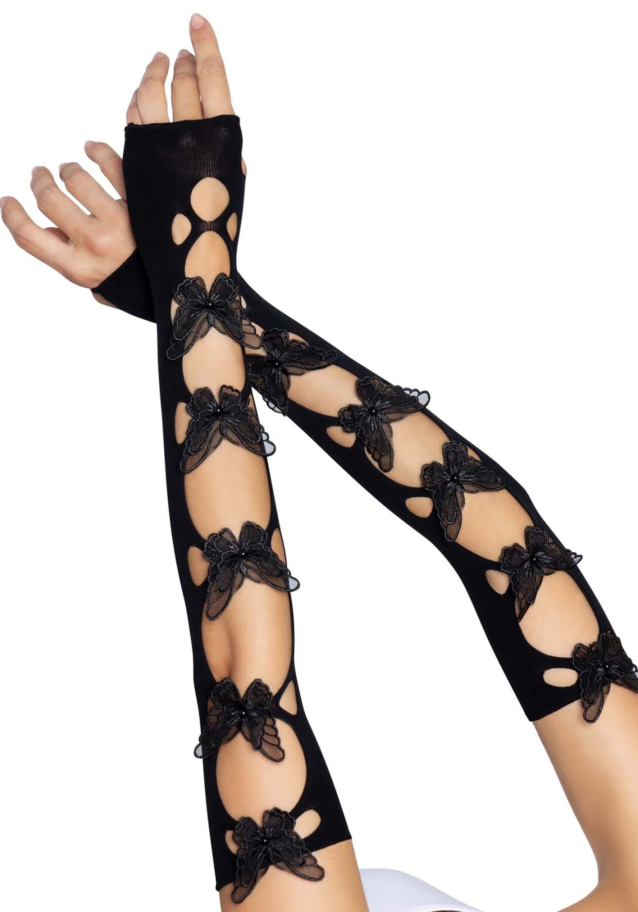 Thumb image for product index 3: Мітенки Leg Avenue Butterfly applique arm warmers