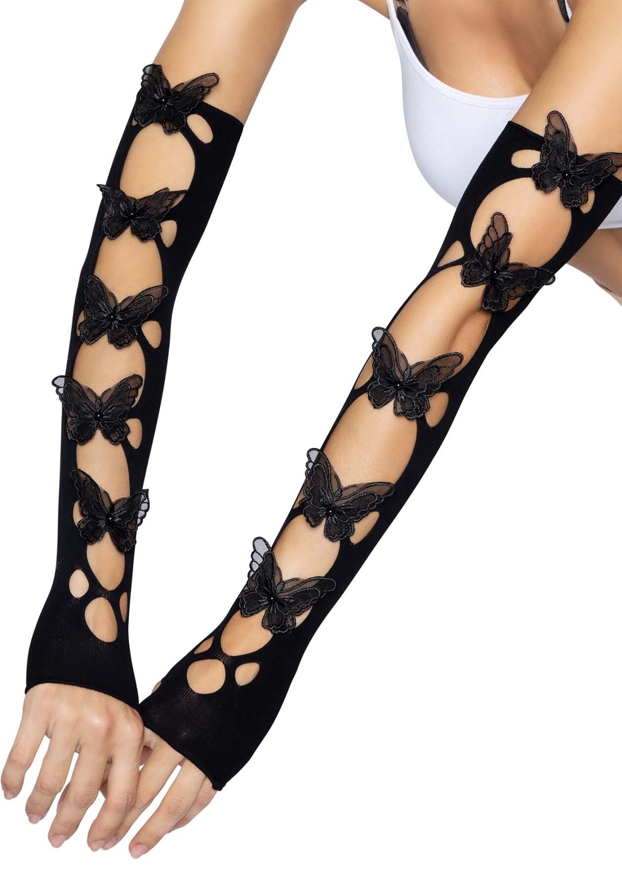 Thumb image for product index 4: Мітенки Leg Avenue Butterfly applique arm warmers