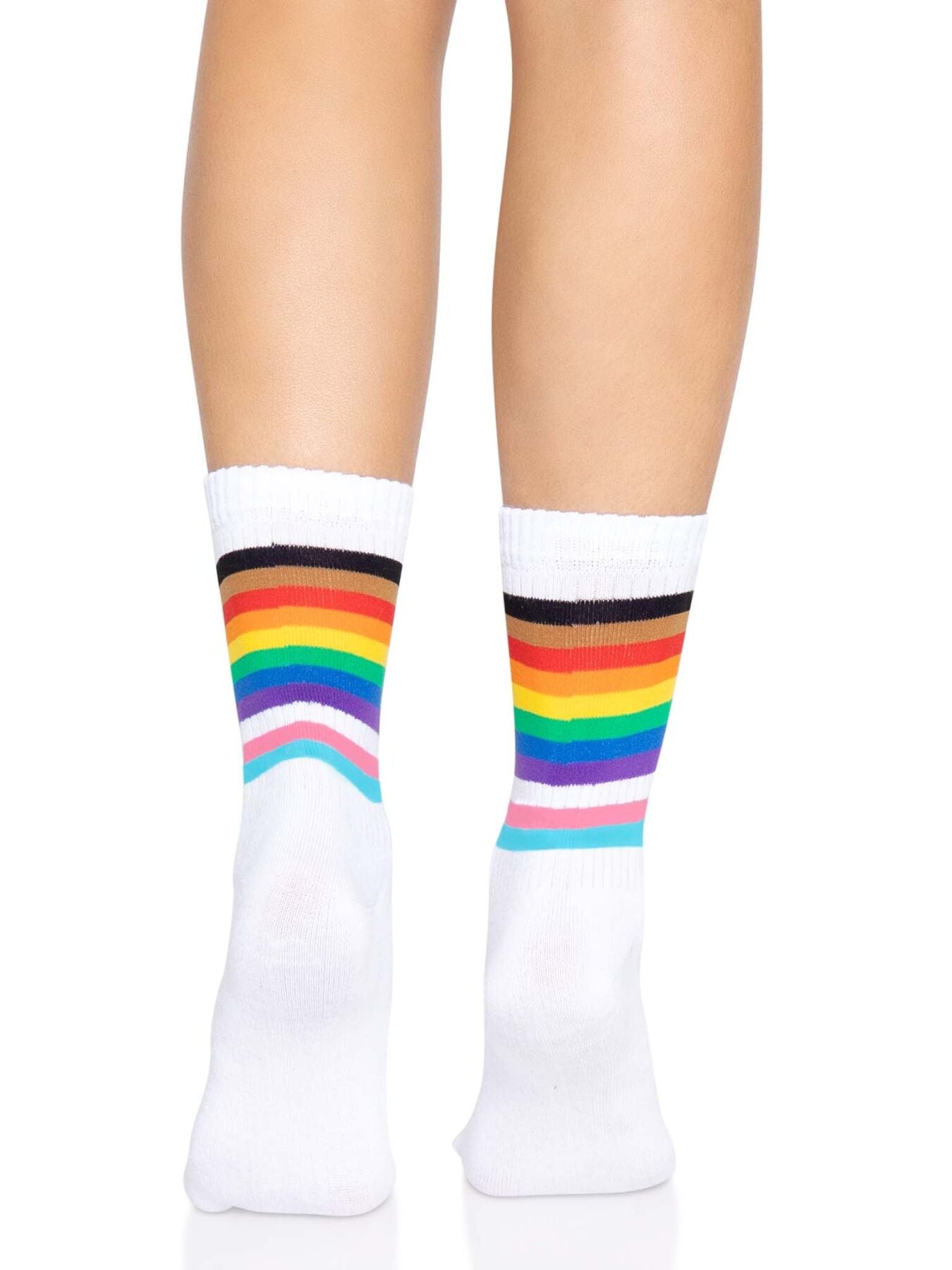 Thumb image for product index 2: Шкарпетки жіночі в смужку Leg Avenue Pride crew socks Rainbow