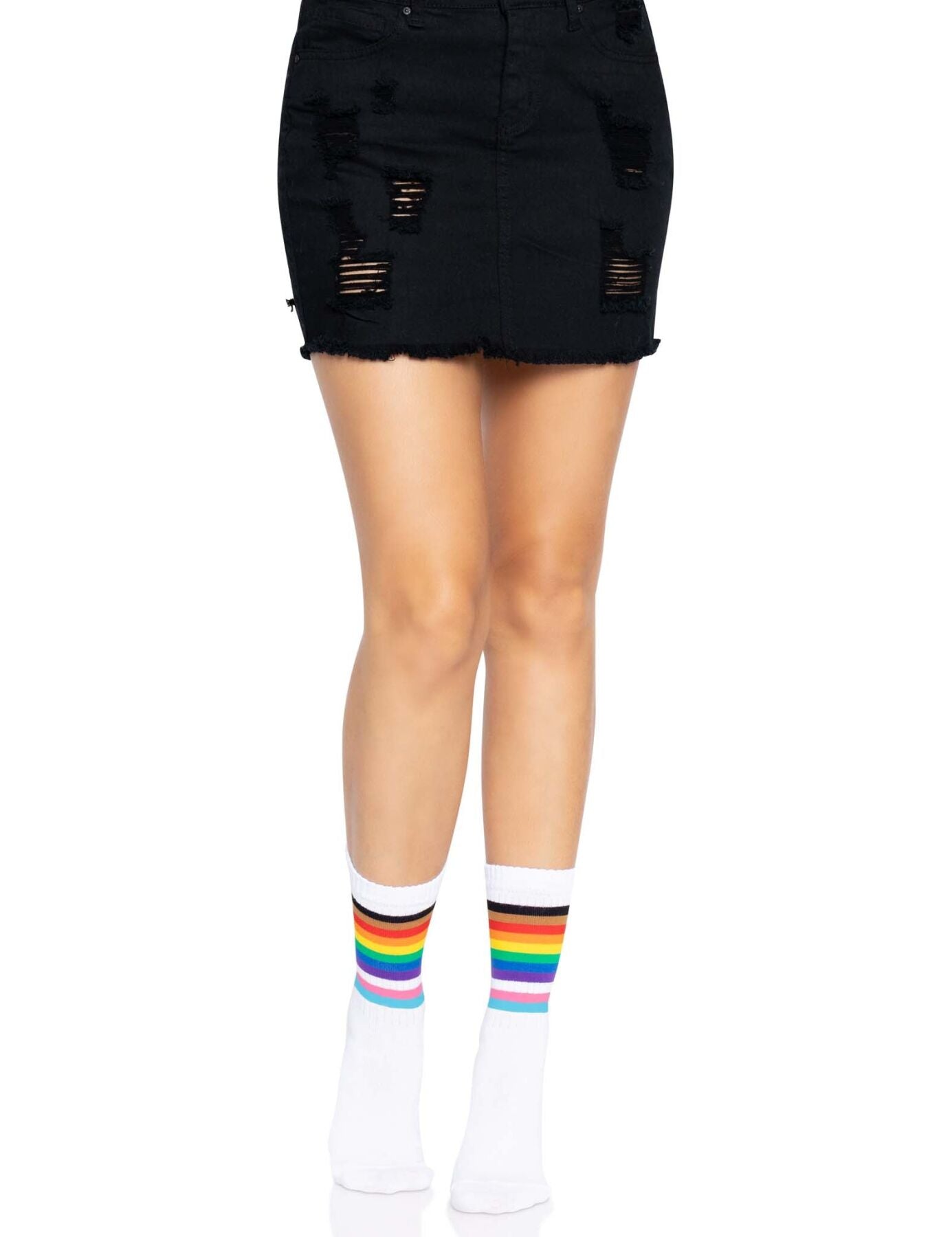 Thumb image for product index 5: Шкарпетки жіночі в смужку Leg Avenue Pride crew socks Rainbow