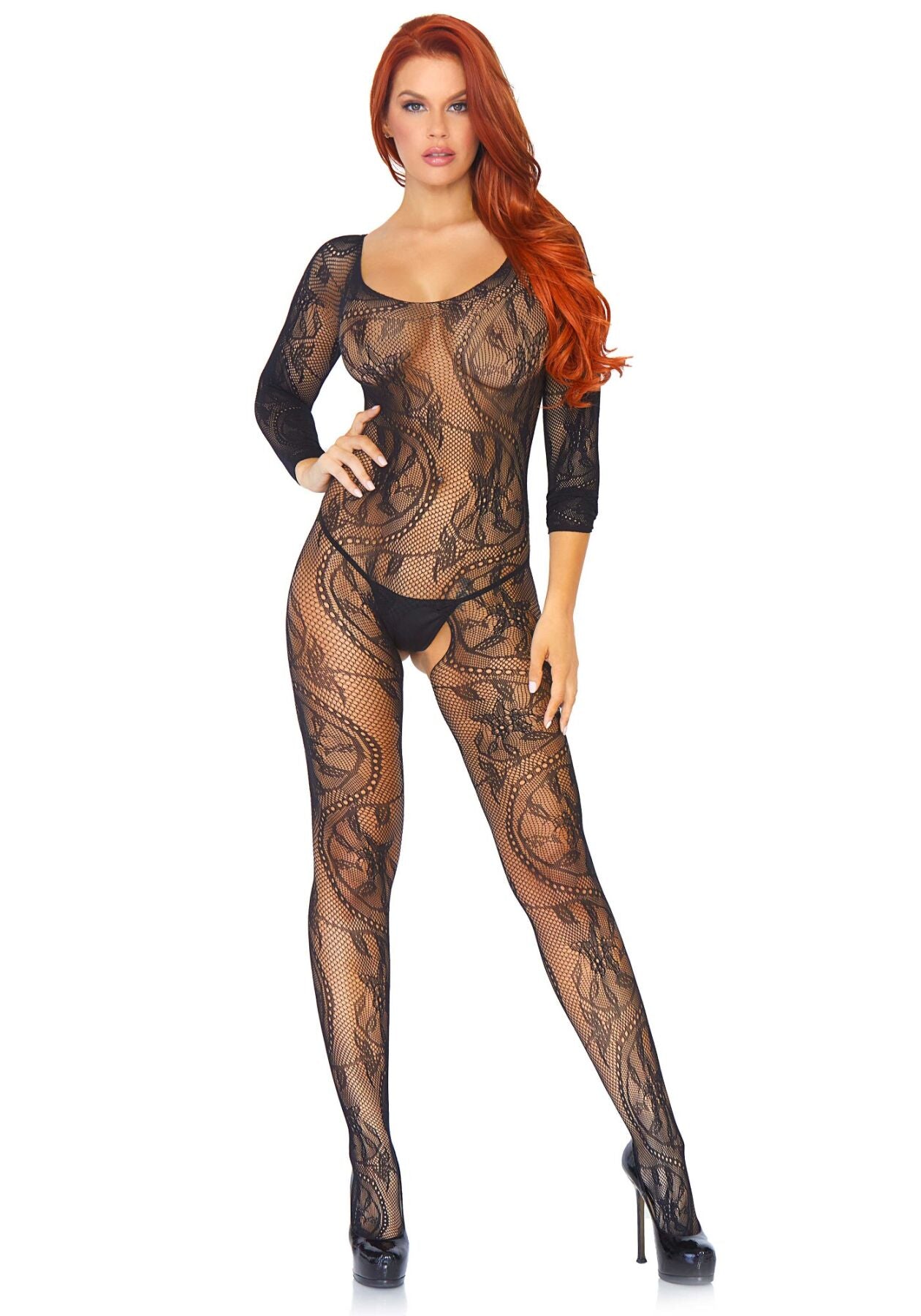 Thumb image for product index 3: Бодістокінг Leg Avenue Swirl Lace Bodystocking