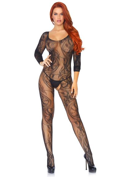 Main image for product index 3: Бодістокінг Leg Avenue Swirl Lace Bodystocking