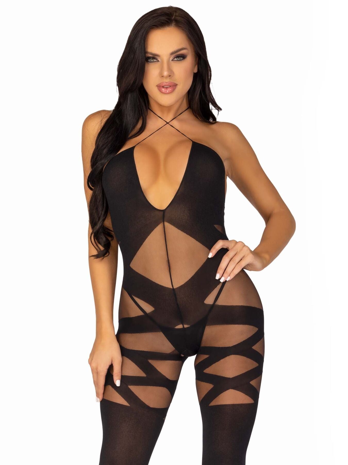Thumb image for product index 4: Бодістокінг Leg Avenue Illusion halter bodystocking