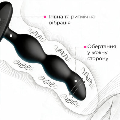 Анальне смарт-намисто з вібрацією та обертанням Lovense Ridge - фото 5