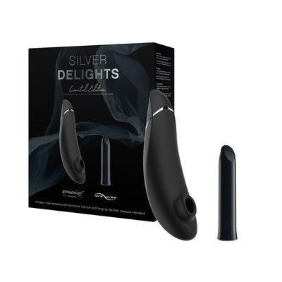 Main image for product index 1: Преміальний подарунковий набір Silver Delights Collection: Womanizer Premium та We-Vibe Tango