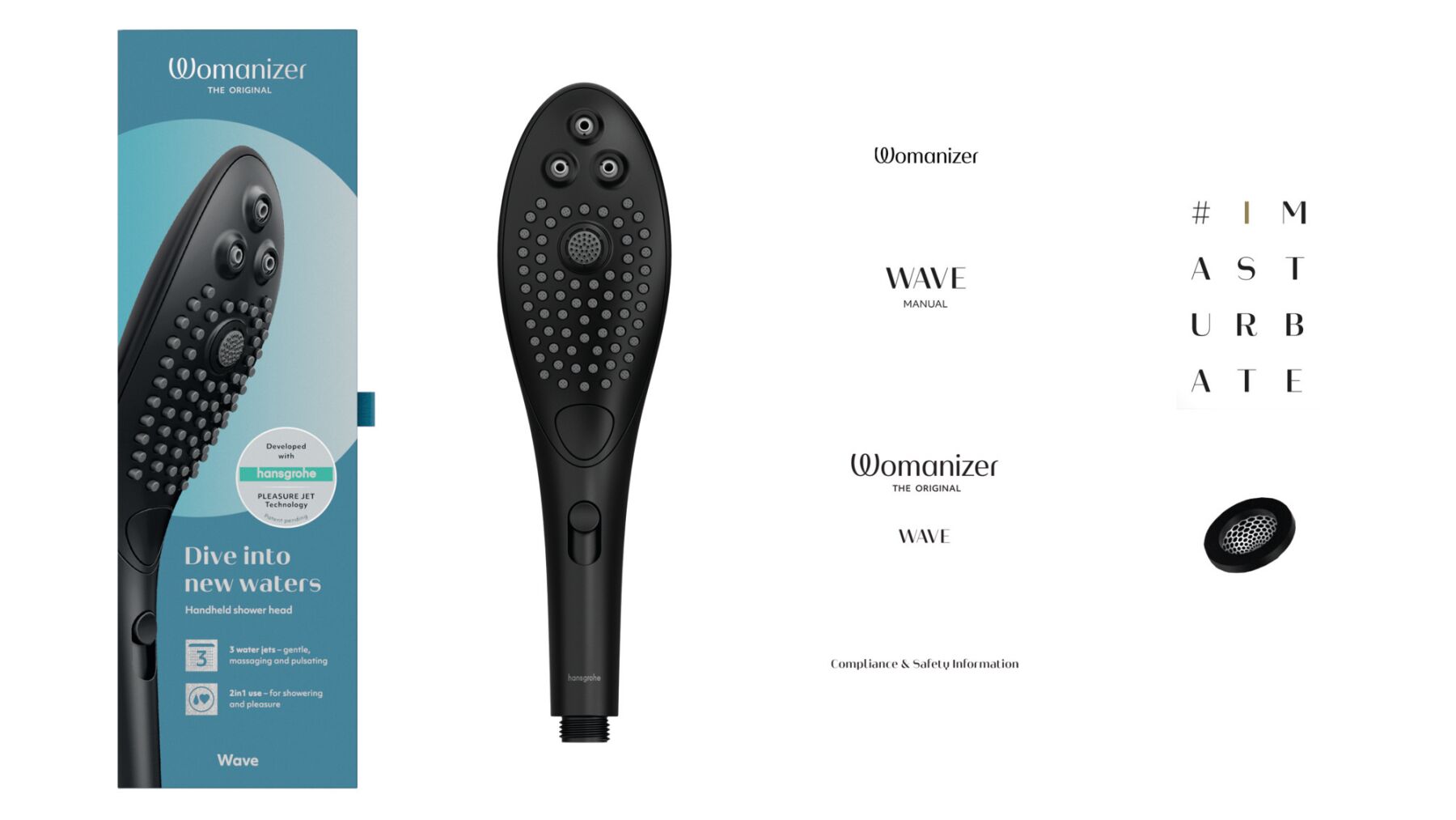 Thumb image for product index 5: Насадка-стимулятор для душу 2в1 Womanizer Wave