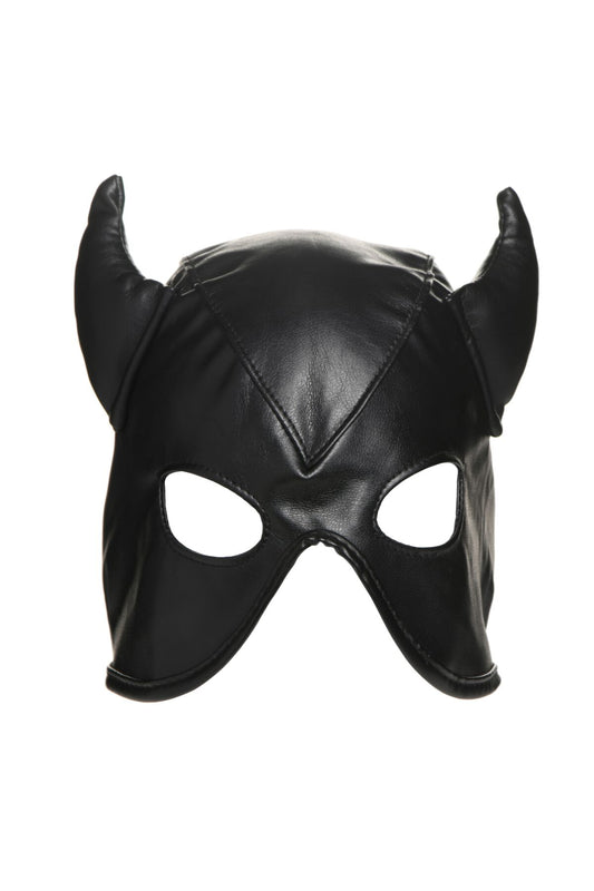 Маска с рогами Master Series: Dungeon Demon Bondage Mask with Horns_