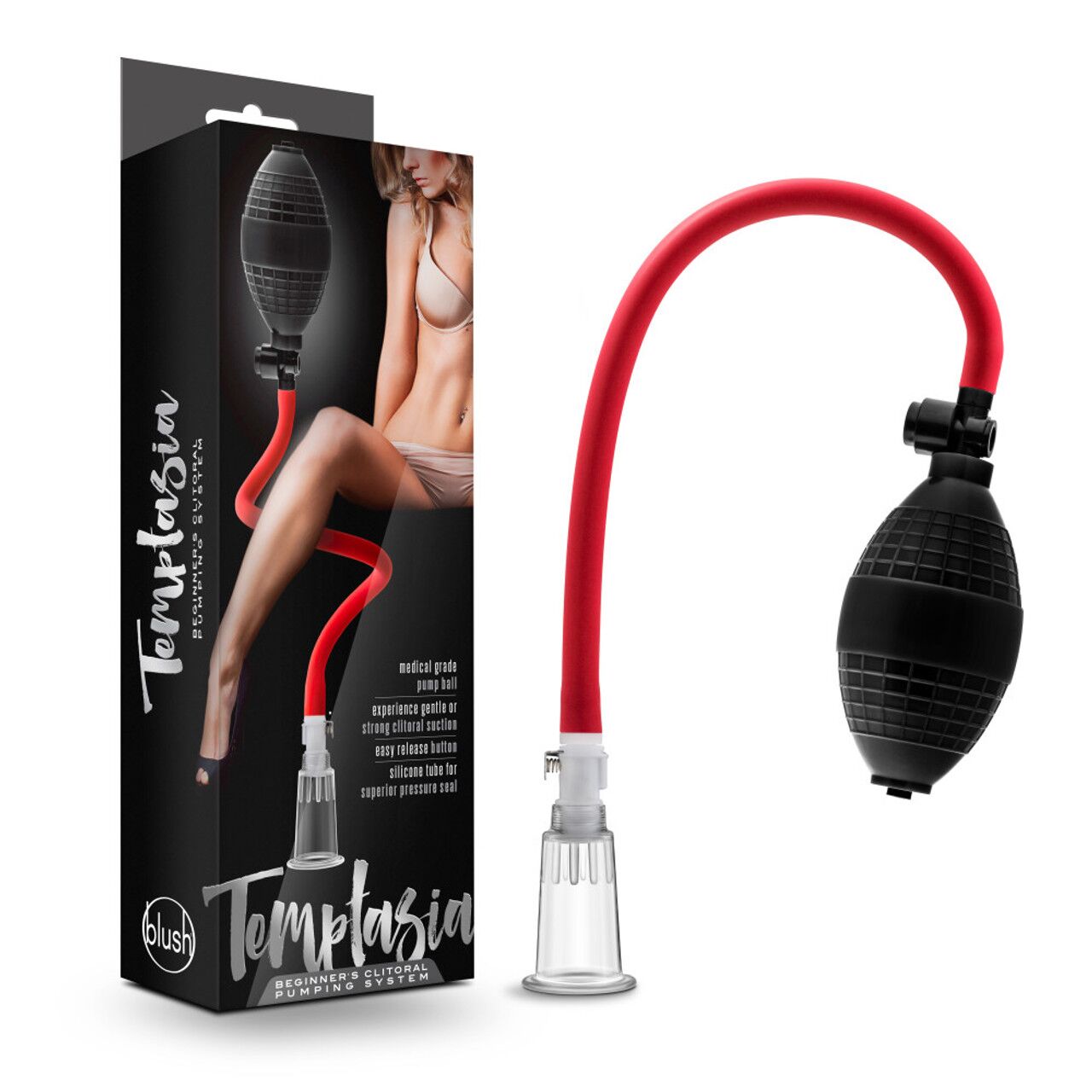 Thumb image for product index 8: Вакуумна помпа для клітора Temptasia by Blush - Beginner's Clitoral Pumping System