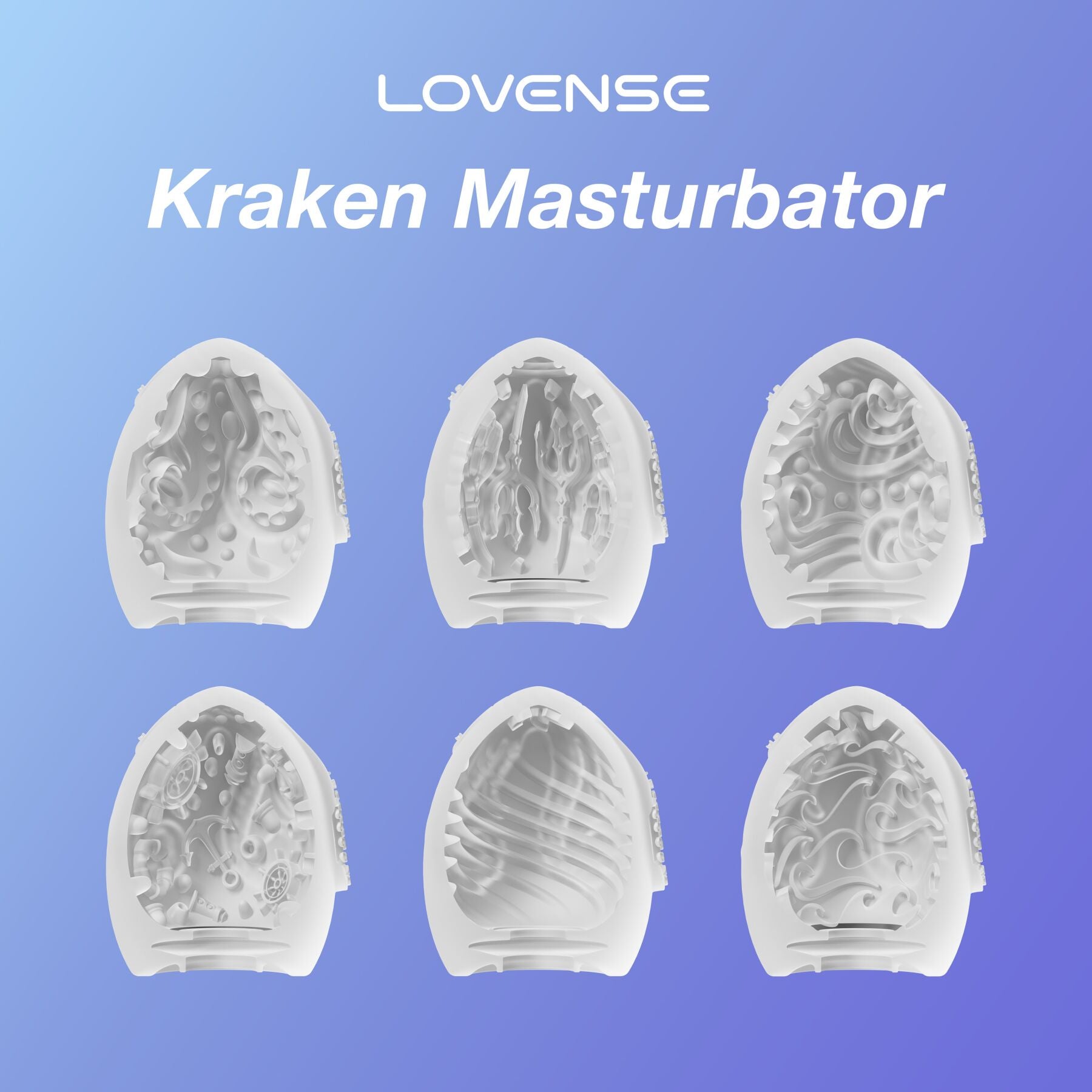 Thumb image for product index 5: Набір мастурбаторів-яєць Lovense Kraken masturbator egg box, різна текстура