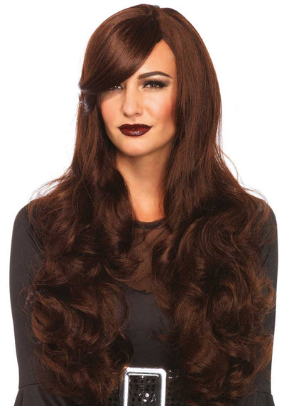 Main image for product index 1: Волнистый парик с косой челкой Leg Avenue Long Wavy Wig