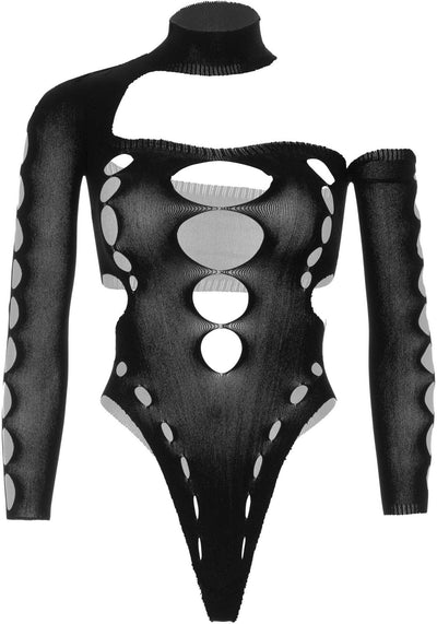 Main image for product index 3: Безшовне боді на одне плече Leg Avenue Seamless thong back bodysuit