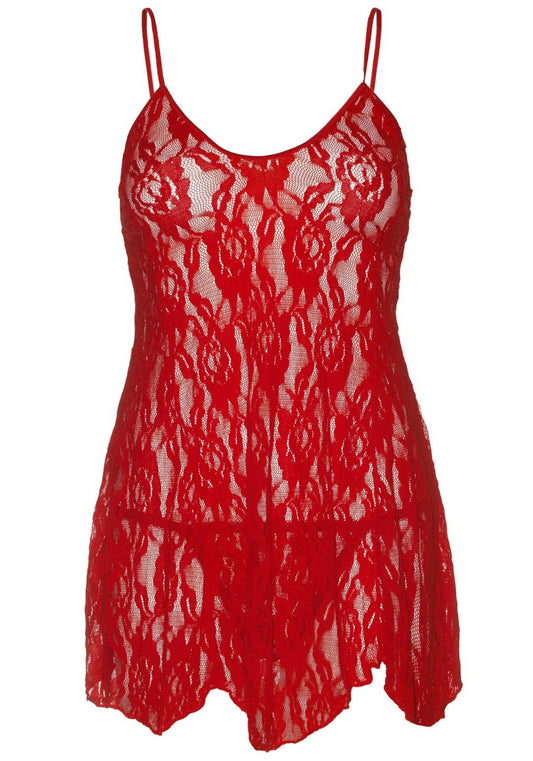 Сорочка бебі-дол Leg Avenue Rose Lace Flair Chemise_