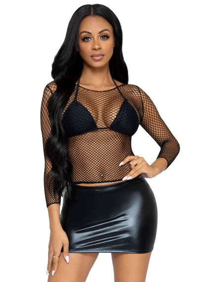 Main image for product index 8: Сітчастий топ Leg Avenue Long Sleeves T-Shirts