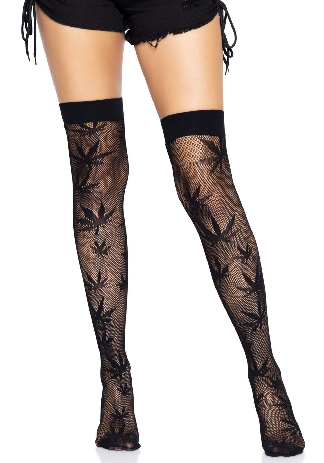 Thumb image for product index 9: Чулки с рисунком Leg Avenue 420 Net thigh highs