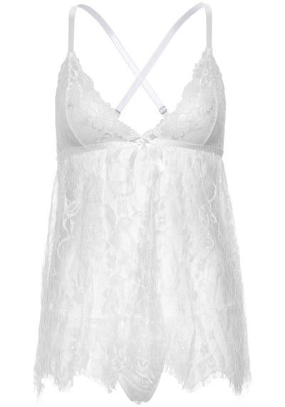 Main image for product index 10: Сорочка бебі-дол Leg Avenue Floral lace babydoll & string