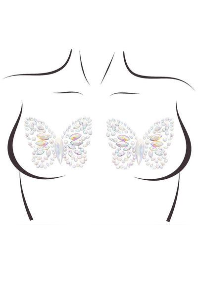 Main image for product index 1: Пестис-метелики з кристалів Leg Avenue Chrysallis nipple sticker, наклейки